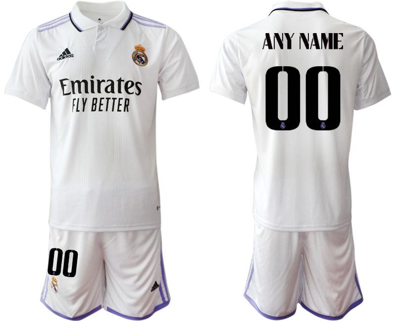 Men 2022-2023 Club Real Madrid home white customized Soccer Jersey